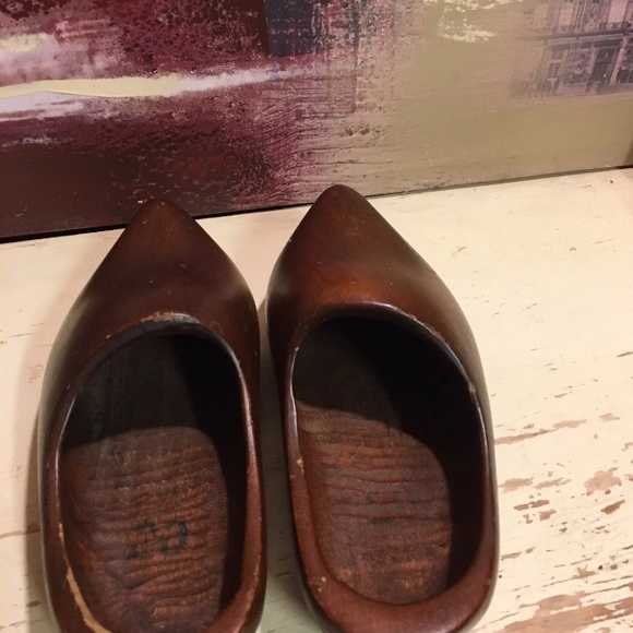 Boho Dutch Wooden Clogs Decorative - Picture 3 of 9